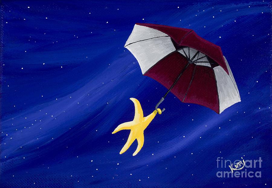 Umbrella Painting - Caught The Wind by Kerri Sewolt