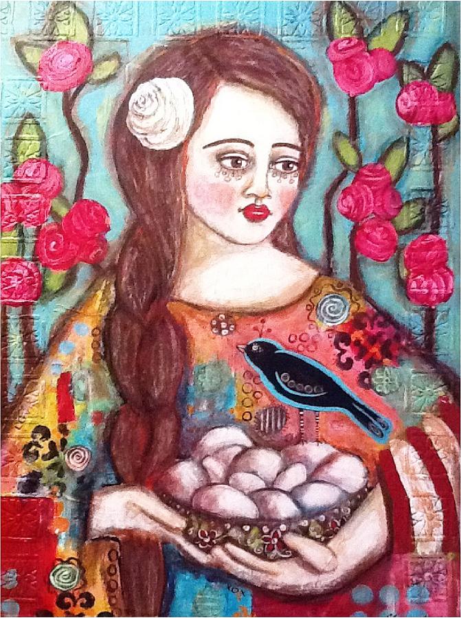 Egg Painting - Caution to the Wind by Shannon Nicole