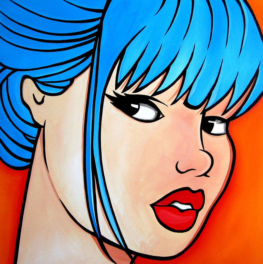 Cautious - Abstract Pop Art by Fidostudio Painting by Tom Fedro
