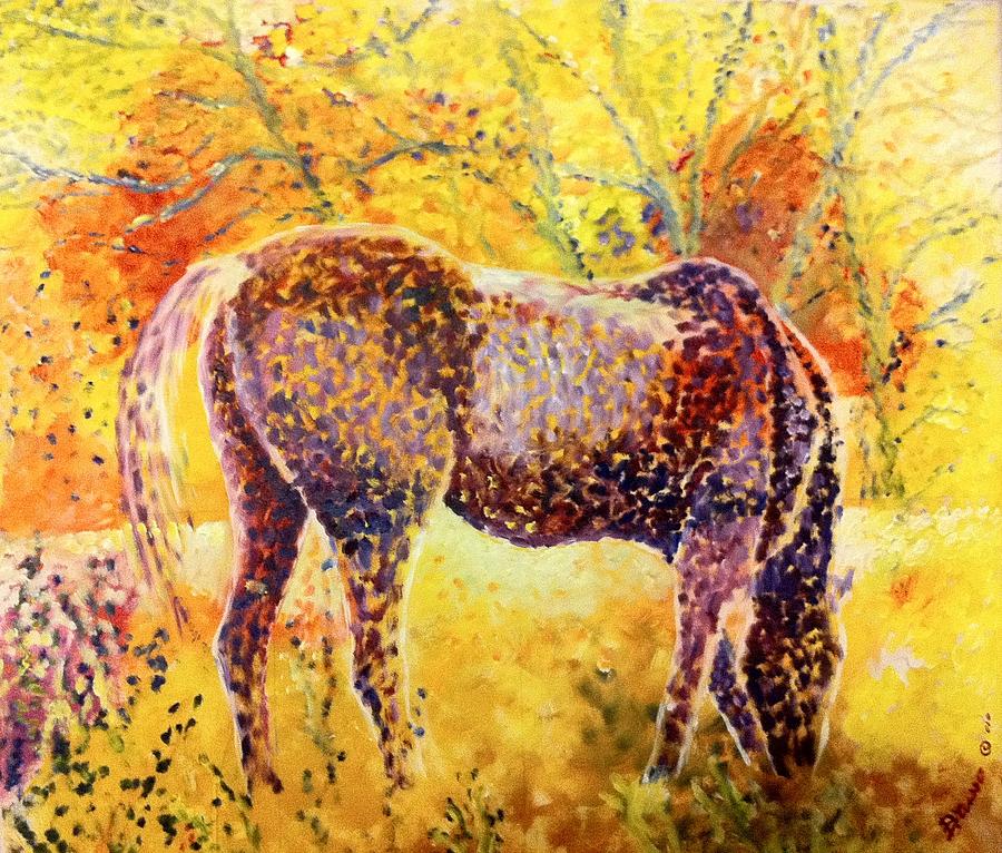 Wildlife Painting - Cavallo Al Pascolo by B Russo