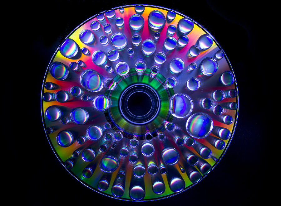 Cd Photograph - CD rainbow 2 by Christoffer Rathjen