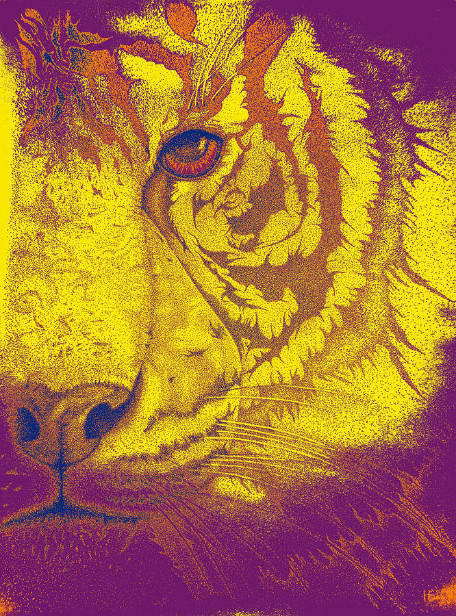 Ce-Me Tiger Digital Art by Mayhem Mediums