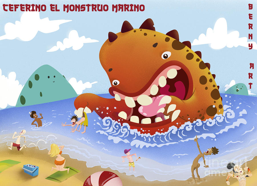 Beach Digital Art - Ceferino el monstruo marino by Javier Bernardino