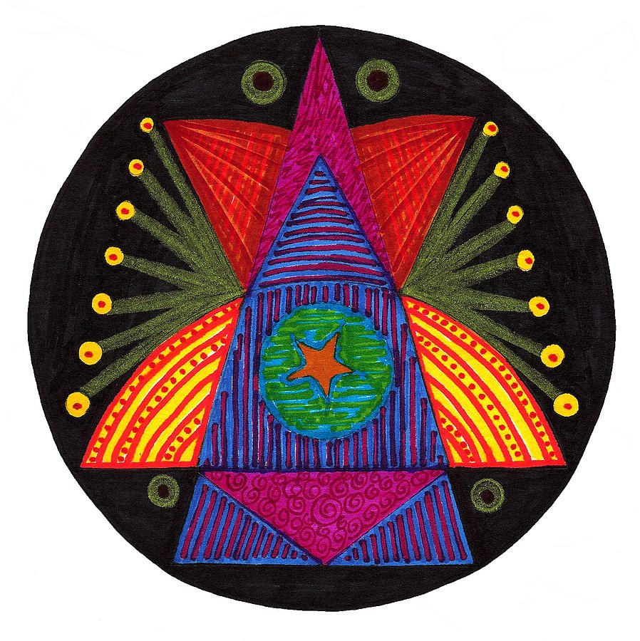 Celebration Mandala Digital Art by Robens Napolitan Tom Kramer