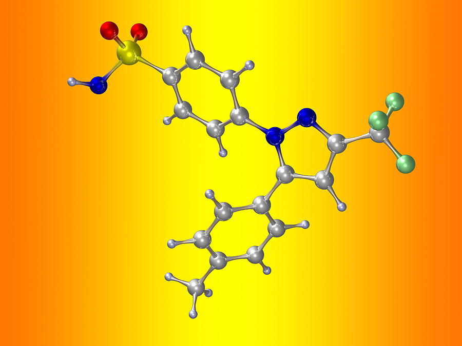 Celecoxib Molecule Photograph By Dr Mark J. Winter | Fine Art America