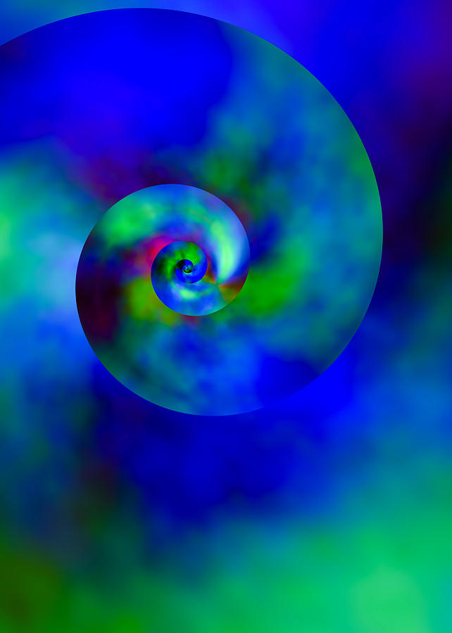 Abstract Digital Art - Celestial Nautilus by Hakon Soreide