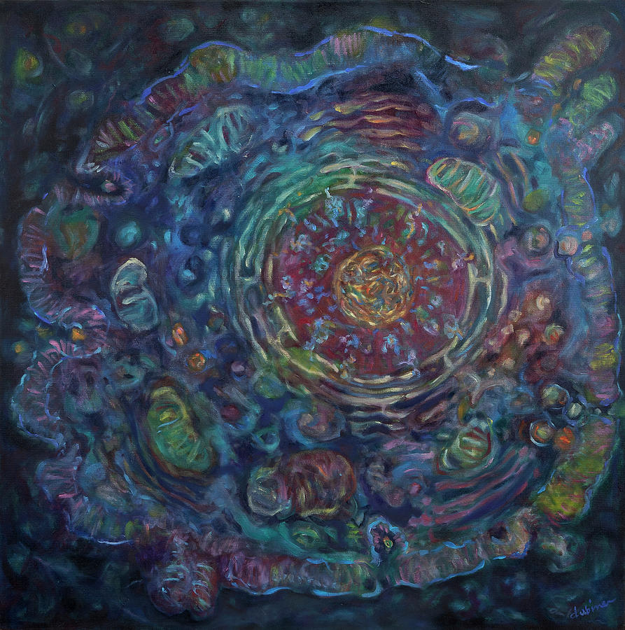 Nature Painting - Cell by Shoshanah Dubiner