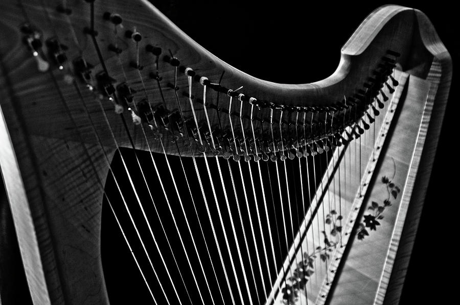 Music Photograph - Celtic Harp One by Sam Hymas