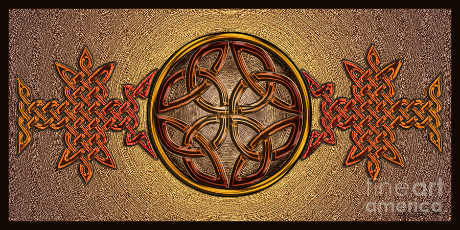 Celtic Knotwork Enamel Mixed Media by Kristen Fox