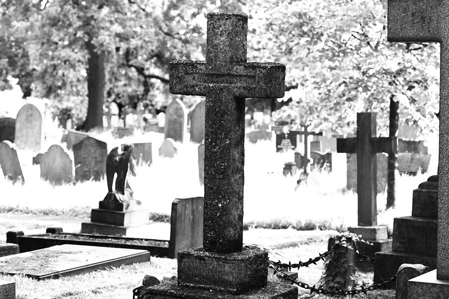 Cemetery Cross Photograph by Maj Seda