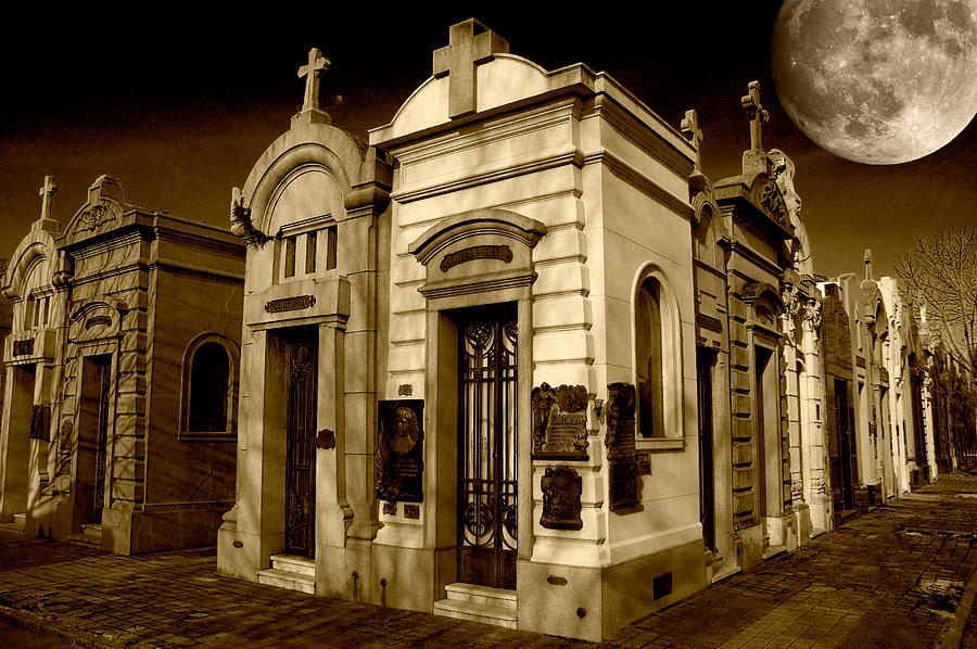 Mausoleum Digital Art - Cemetery by Gustavo Fortunatto