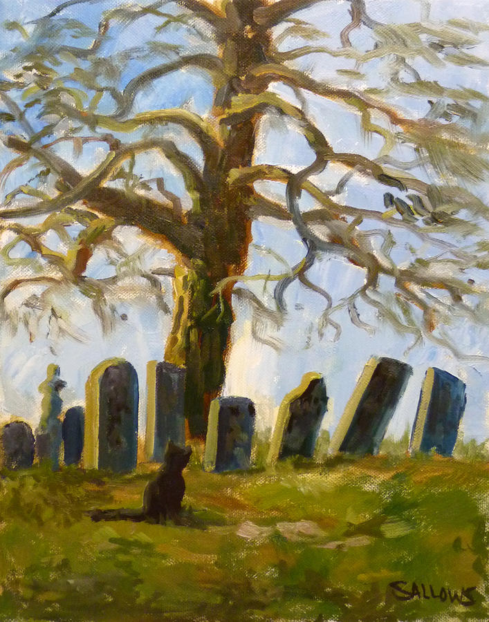 Cemetery Road Painting by Nora Sallows