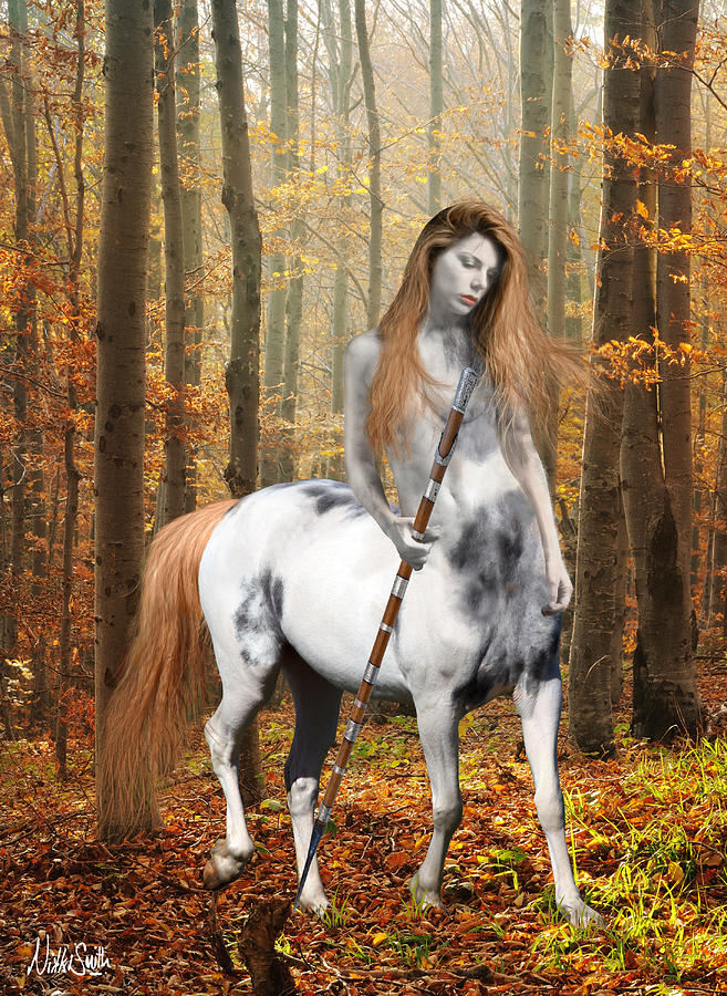 Centaur Digital Art - Centaur Series Autumn Walk by Nikki Marie Smith