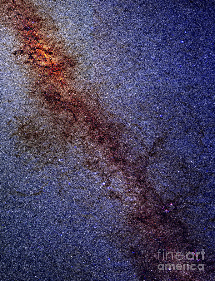 Center Of Milky Way Galaxy, Infrared #2 Photograph by 2MASS project NASA