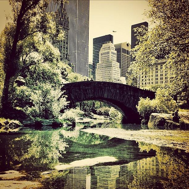 Spring Photograph - Central Park Bridge. #centralpark #nyc by Luke Kingma