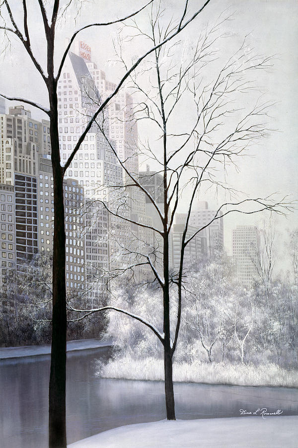 Central Park Vertical Painting by Diane Romanello