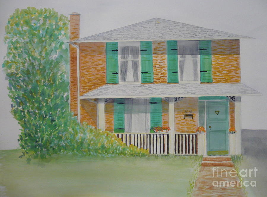 Century Home in Stouffville Painting by Monika Shepherdson