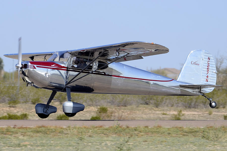 Cessna 140 NC2574N Cactus Fly-in March 2 2012 Photograph by Brian Lockett