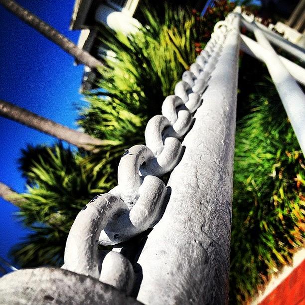 Chain Photograph - #chain #railing At #esplanade #park by Lauderdale Ashley
