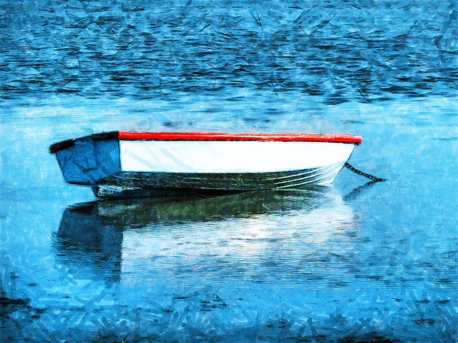 Boat Photograph - Chained by the Tide  by Steve Taylor