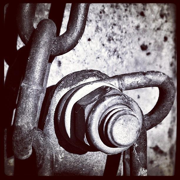 Bolt Photograph - Chained Through The Nut! 😲 #chain by Robert Campbell