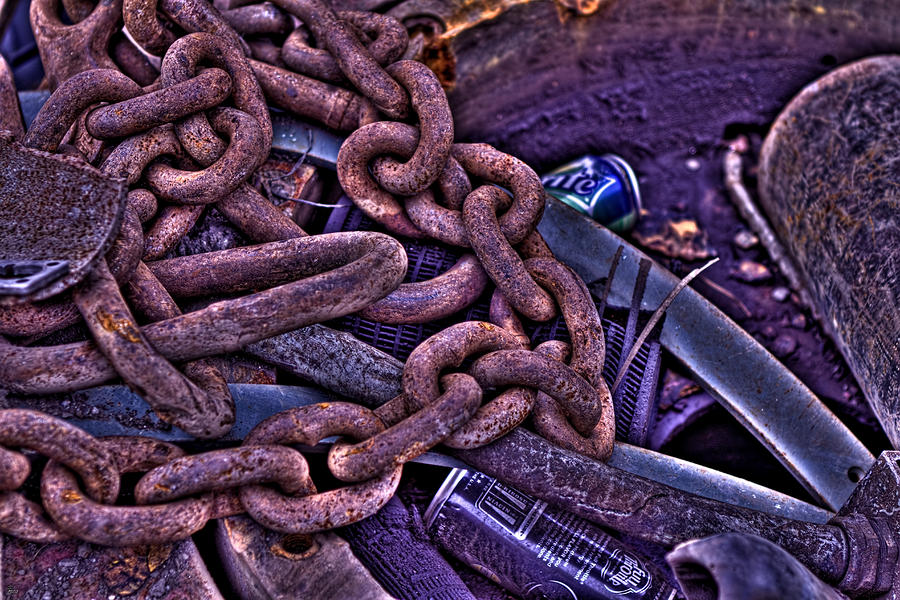 Chained To The Scrap Heap Photograph by Jason Blalock