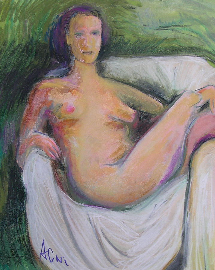 Nude Pastel - Chair Nude by Karen Kratzer