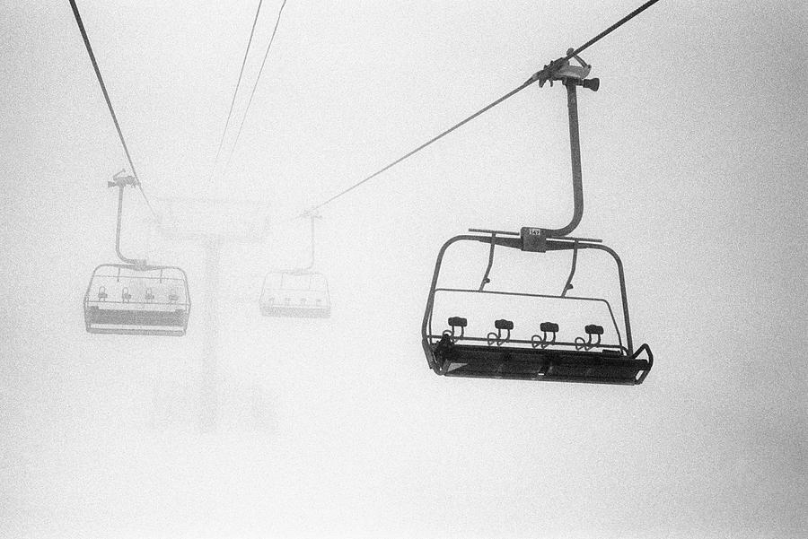 Chairlift In The Fog Photograph by Brian Caissie Chairlift In The Fog Photograph by Brian Caissie