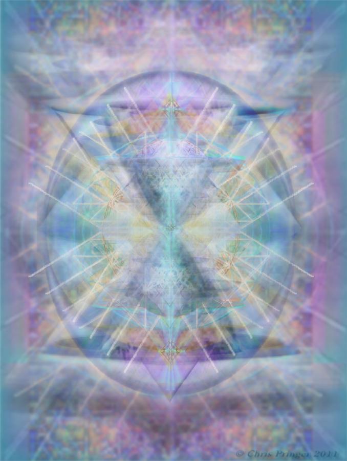 Chalice Digital Art - Chalice of VorticSpheres of Color Shining Forth over Tapestry by Chris Pringer
