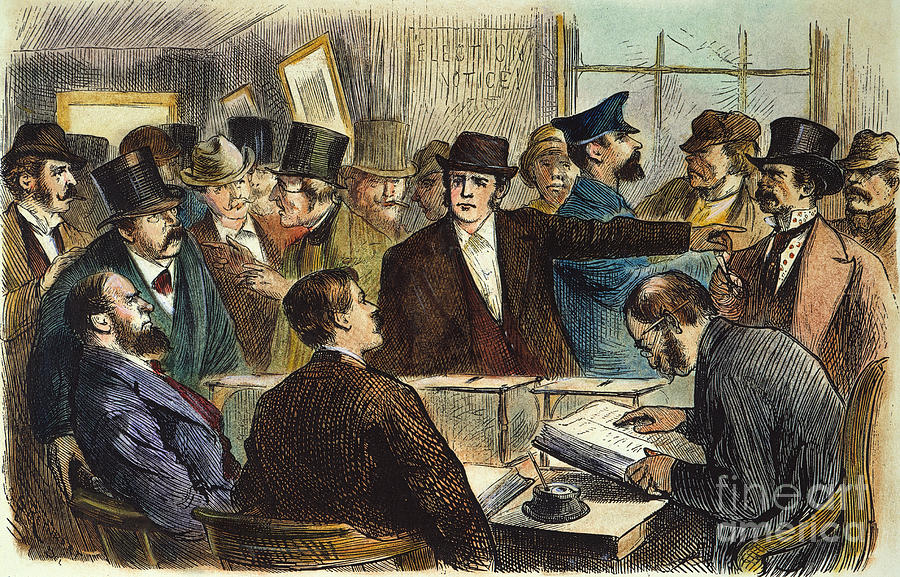 Challenging A Voter, 1872 Photograph by Granger