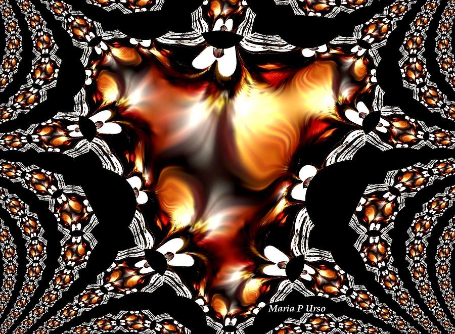 Abstract Digital Art - Chambers of the Heart by Maria Urso