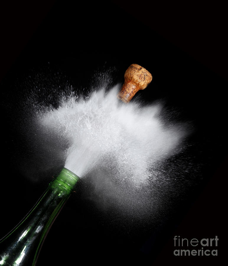 Champagne Cork Popping Photograph by Ted Kinsman - Pixels