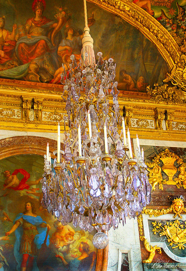 Chandelier Photograph - Chandelier at Versailles by Diana Haronis
