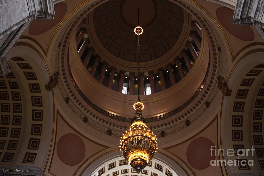 Washington Photograph - Chandelier by Larry Keahey