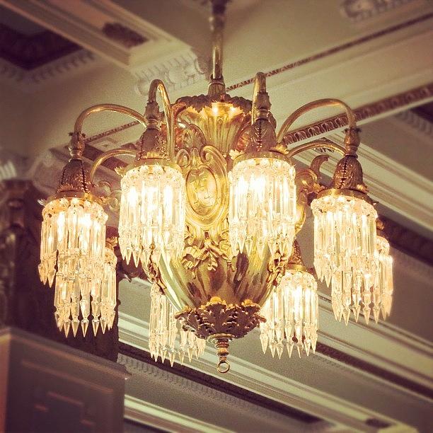 Architecture Photograph - #chandelier #light #bulb #decor by Jenna Luehrsen