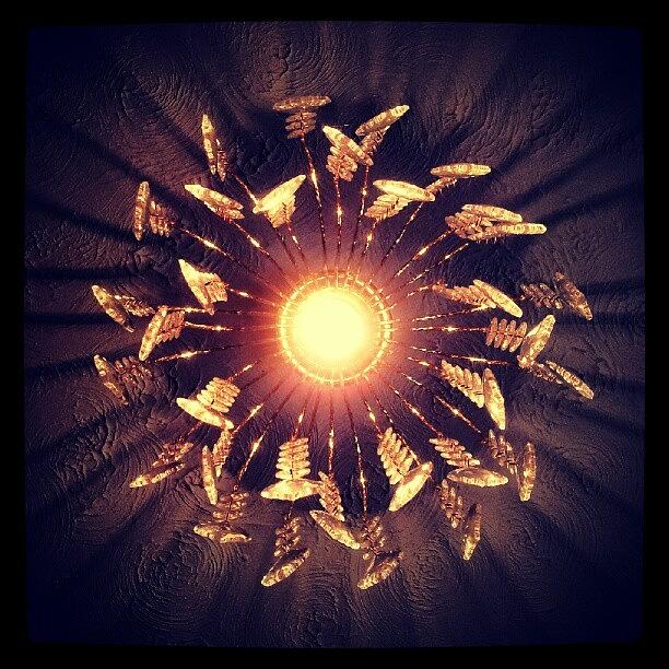 Ceiling Photograph - Chandelier #light #ceiling #droplets by Invisible Man