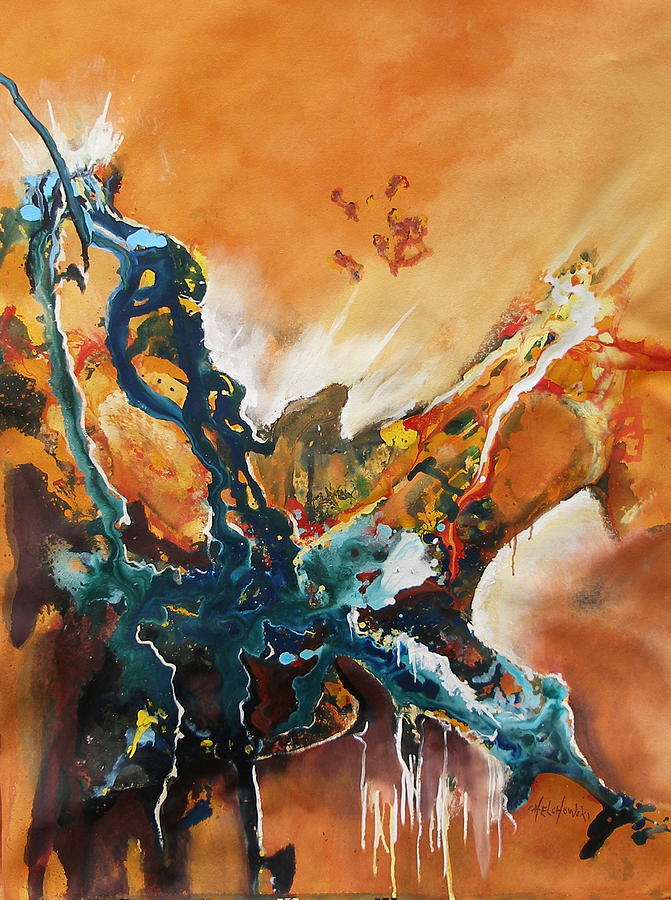 Chaos Painting by Miroslaw  Chelchowski