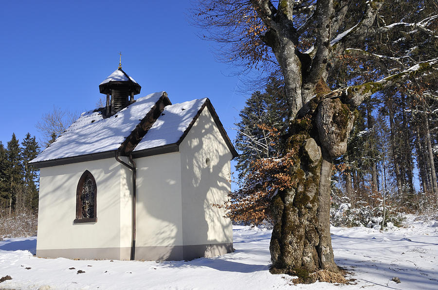 Chapel church in winter Photograph by Matthias Hauser