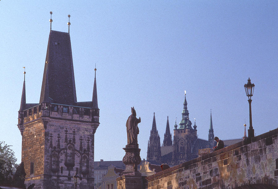 Charles Bridge St Vitus Cathedral Photograph by Tom Wurl