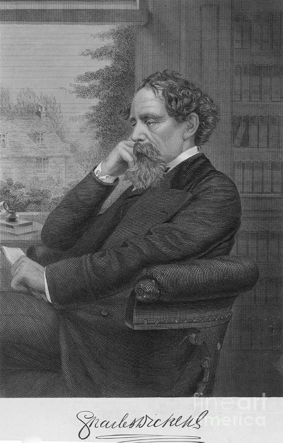 Charles Dickens, English Author Photograph by Photo Researchers