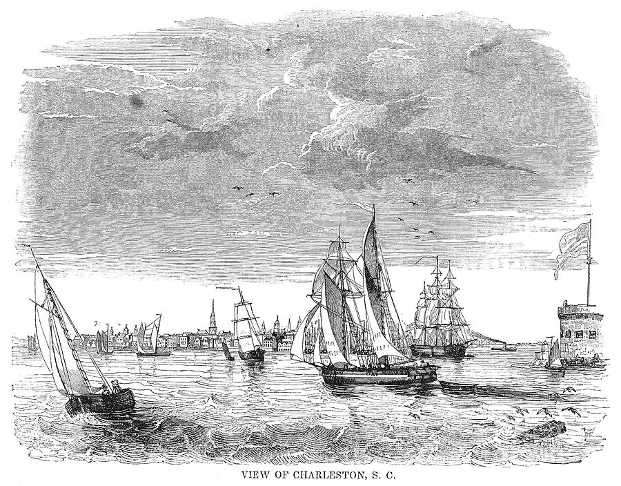 Transportation Photograph - Charleston Harbor, 1835 by Granger