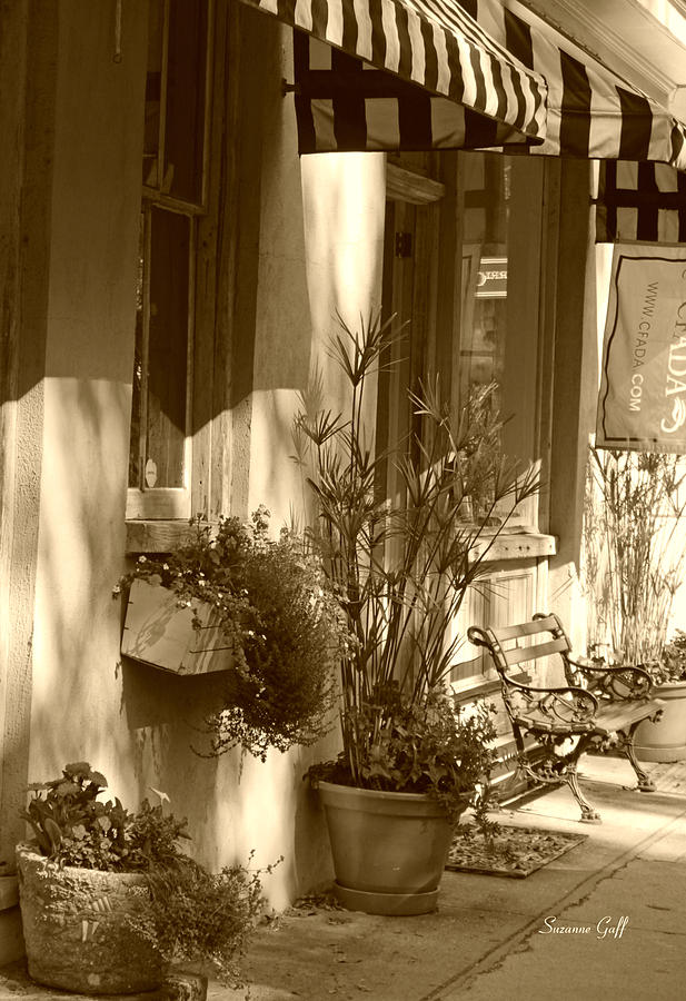 Charleston Shop IV in sepia Photograph by Suzanne Gaff