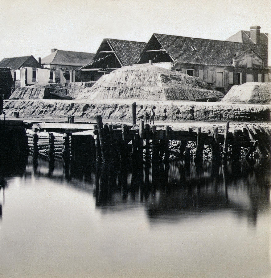 Charleston South Carolina - Vanderhorst Wharf - c 1865 Photograph by International  Images