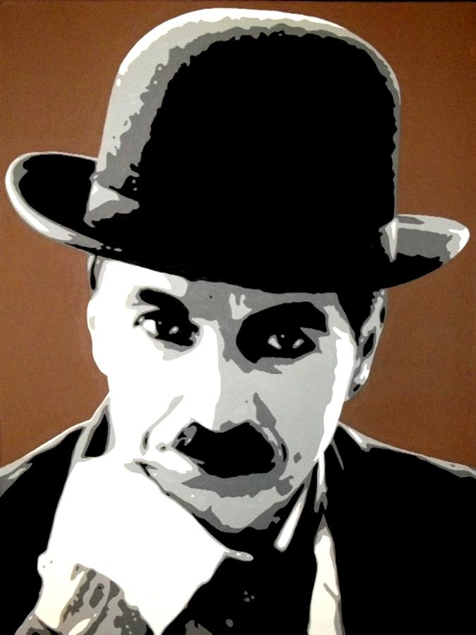 Music Painting - Charlie Chaplin by Dan Carman