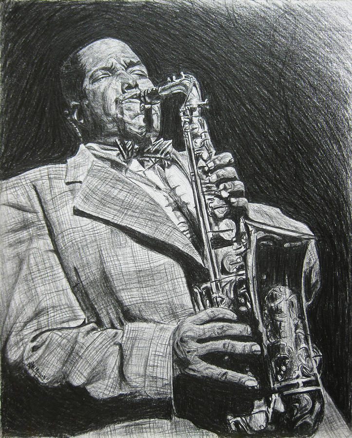 Miles Davis Drawing - Charlie Parker by Michael Morgan