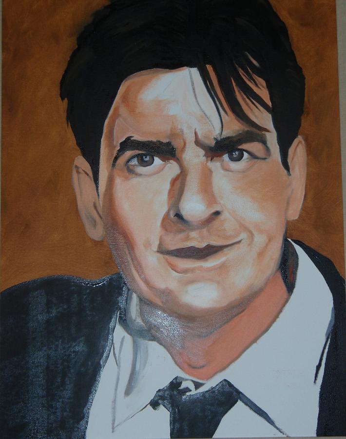 Charlie Sheen Painting by William Ed Lawson - Pixels