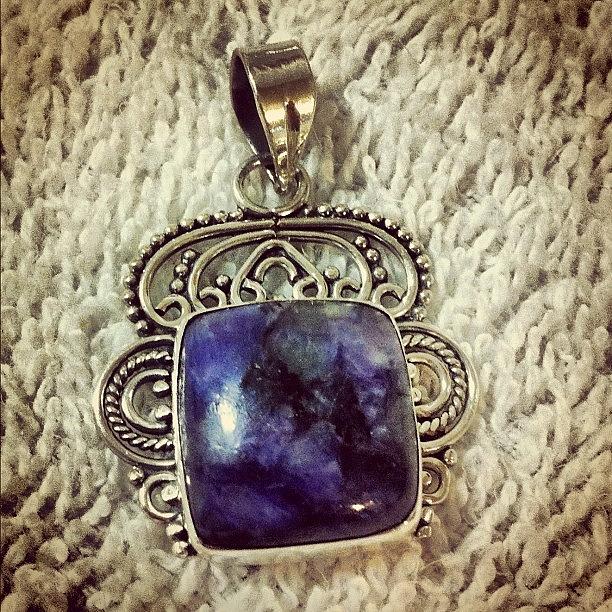 Jewelry Photograph - Charoite Ornate Sterling Silver Pendant by Robyn Padden