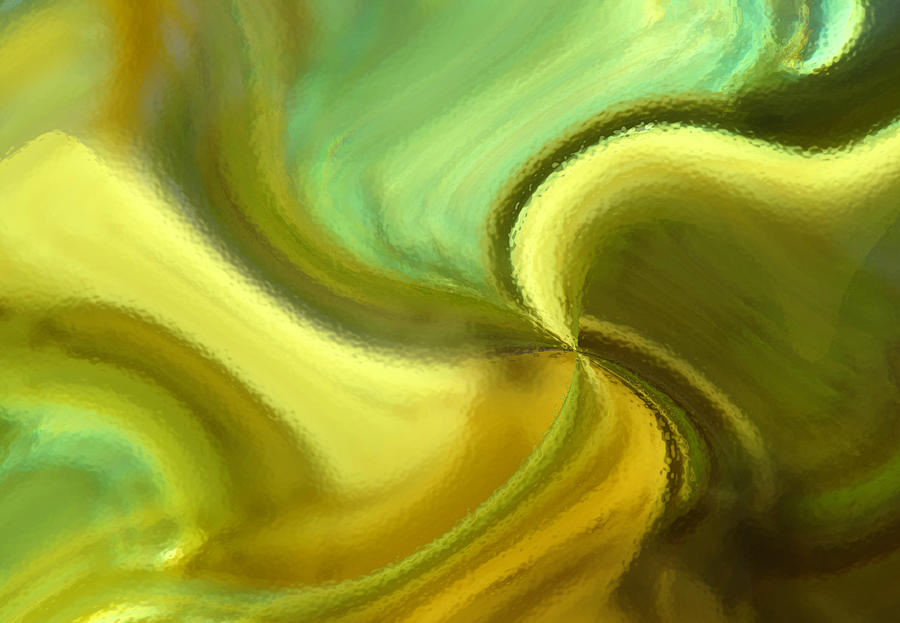 Chartreuse Series Abstract Vii Digital Art by Ginny Schmidt