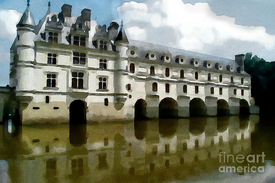 Chateau Chenonceau Painting by Jann Paxton
