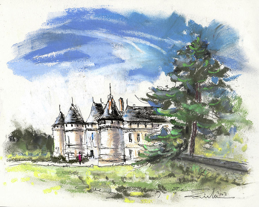 Chateau de Chaumont in France Painting by Miki De Goodaboom